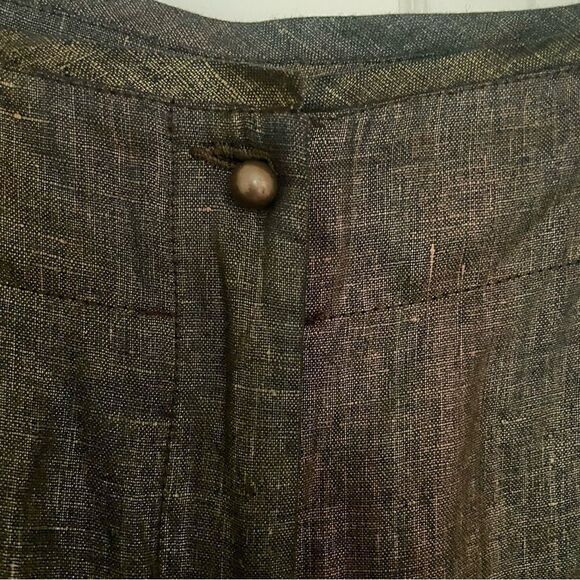 Mondi New with Tags 100% Linen Dark Copper Wide Leg Trouser - Picture 3 of 6